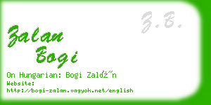 zalan bogi business card